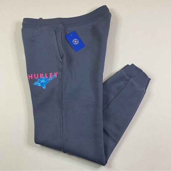 Hurley Fleece Jogger Sweatpants Men’s 2XL Comfort‎ Slim Fit Tropical Hibiscus - Picture 1 of 13